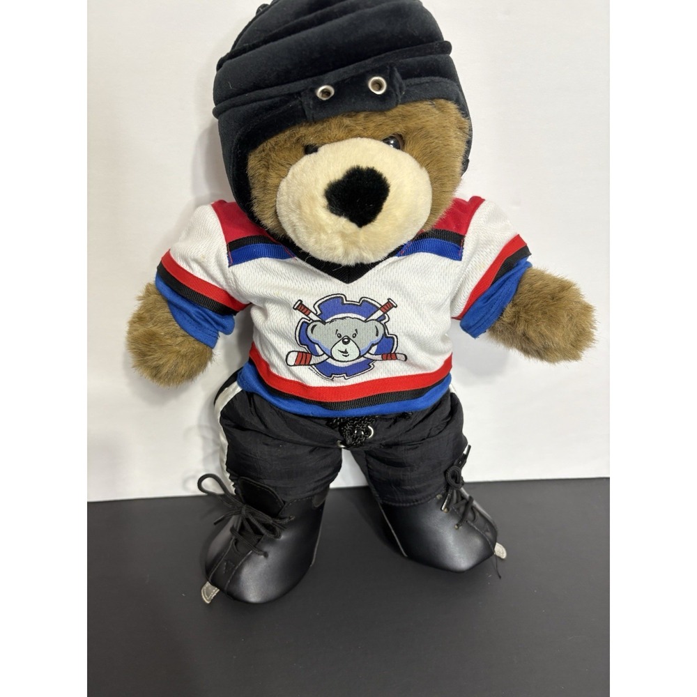 Build a Bear Hockey Player‎ Teddy Plush 16" Stuffed Toy Bearemy- No Stick